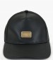 Women Hats Base.Cap Black ECOleather Guess