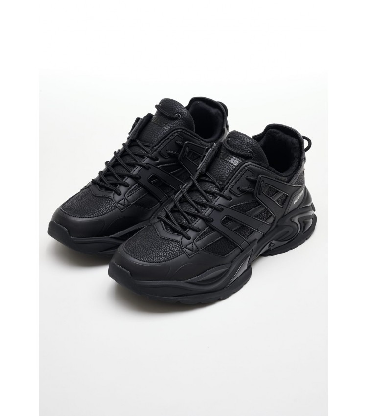 Men Casual Shoes Belluno.Low Black ECOleather Guess