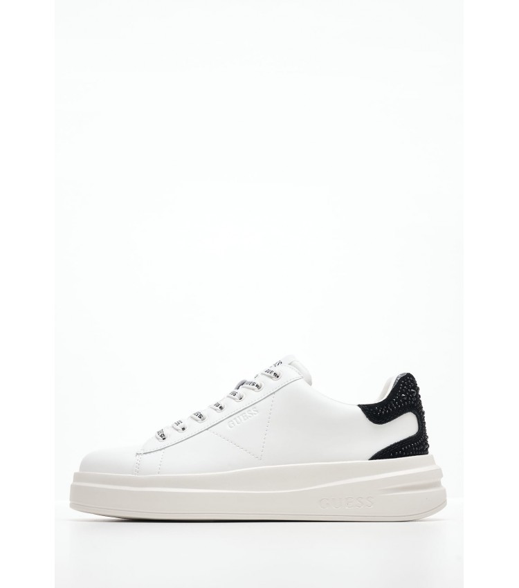 Women Casual Shoes Elbina.Wb White Leather Guess