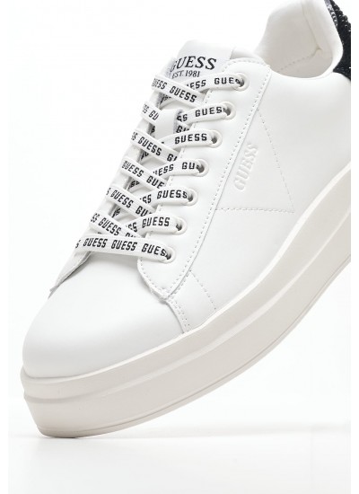 Women Casual Shoes Elbina.Wb White Leather Guess