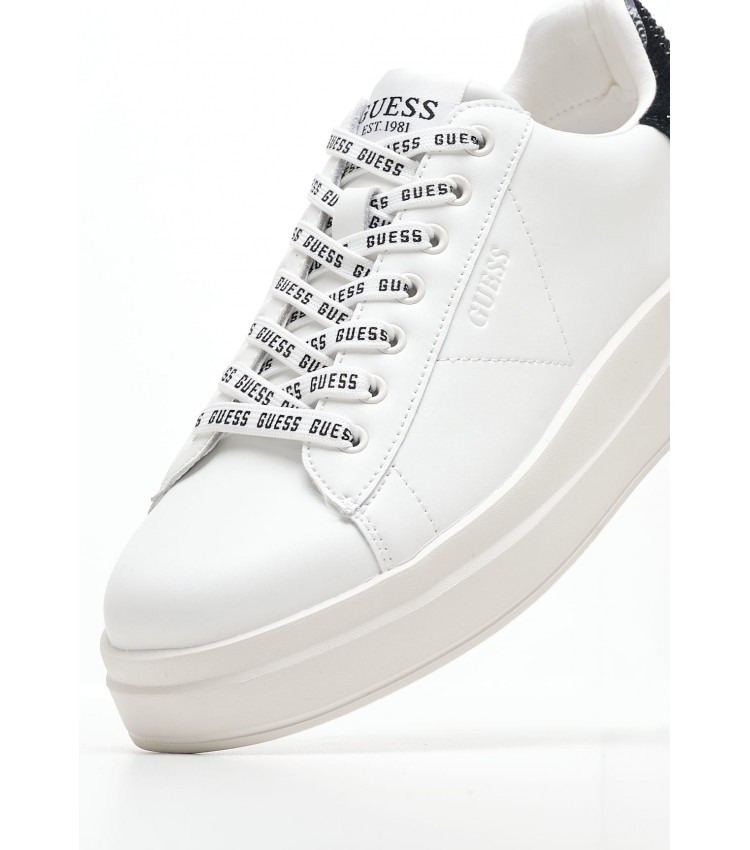 Women Casual Shoes Elbina.Wb White Leather Guess