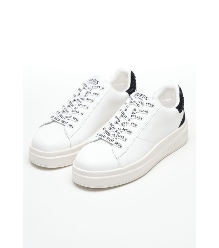 Women Casual Shoes Elbina.Wb White Leather Guess