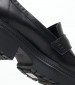 Women Moccasins Finda Black Leather Guess