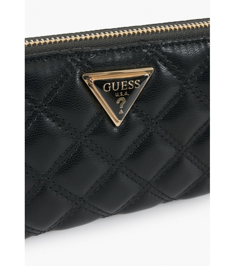 Women Wallets Giully.Zip Black ECOleather Guess