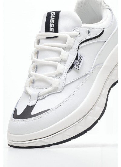 Women Casual Shoes Kyrki.2 White Leather Guess