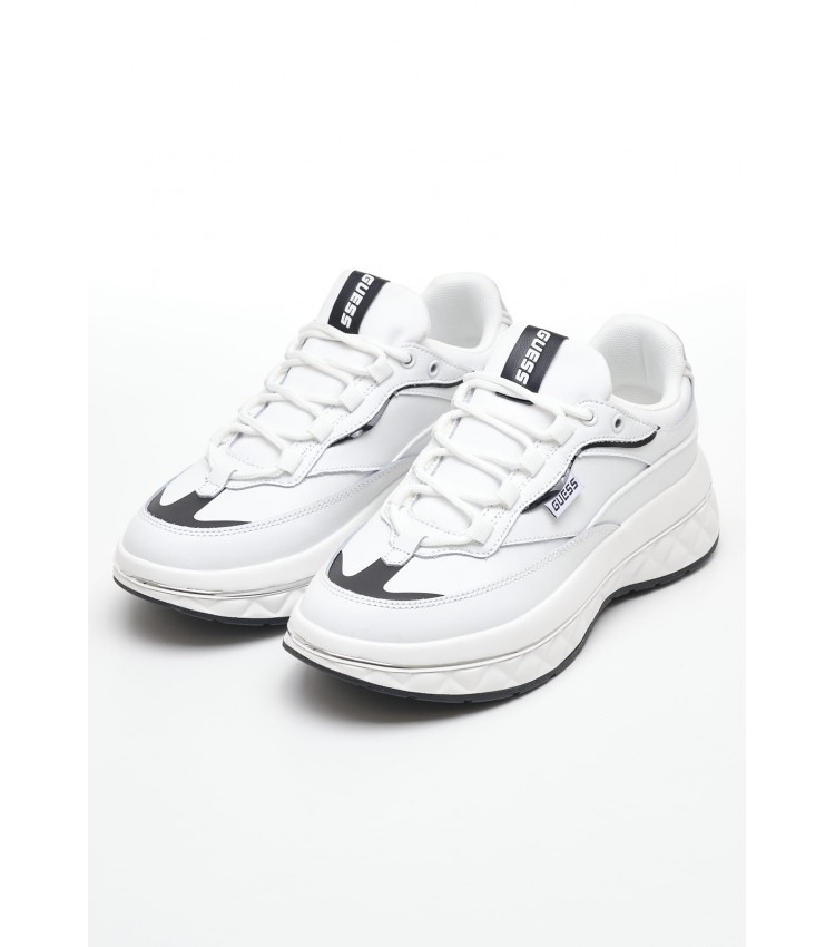 Women Casual Shoes Kyrki.2 White Leather Guess