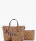 Γυναικείες Τσάντες Latona.Tote Μπεζ ECOleather Guess