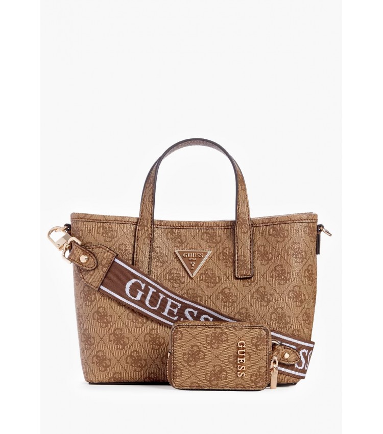 Γυναικείες Τσάντες Latona.Tote Μπεζ ECOleather Guess