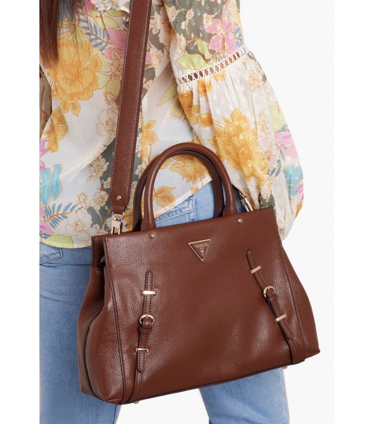 Women Bags Levia.Tri Brown ECOleather Guess