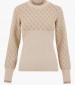 Γυναικείες Μπλούζες - Τοπ Ls.Sweater Μπεζ Βισκόζη Guess