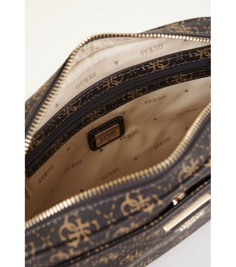 Γυναικείες Τσάντες Meridian.Camerabag Καφέ ECOleather Guess