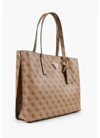 Γυναικείες Τσάντες Meridian.Tote Μπεζ ECOleather Guess