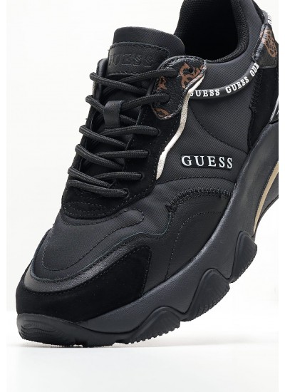 Women Casual Shoes Micola.S Black Fabric Guess