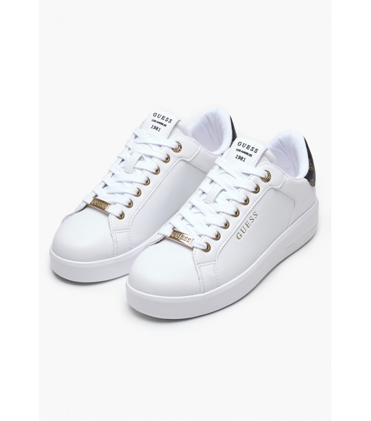 Women Casual Shoes Roki2 White ECOleather Guess