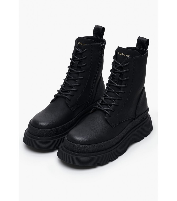 Γυναικεία Μποτάκια Artic.Boot Μαύρο ECOleather Replay