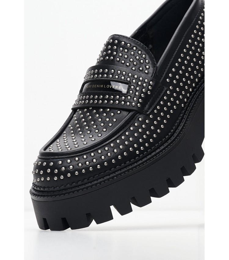 Γυναικεία Μοκασίνια Numb.Studded Μαύρο ECOleather Replay