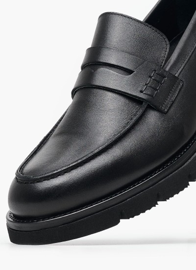 Men Shoes 42637 Black Leather Vice