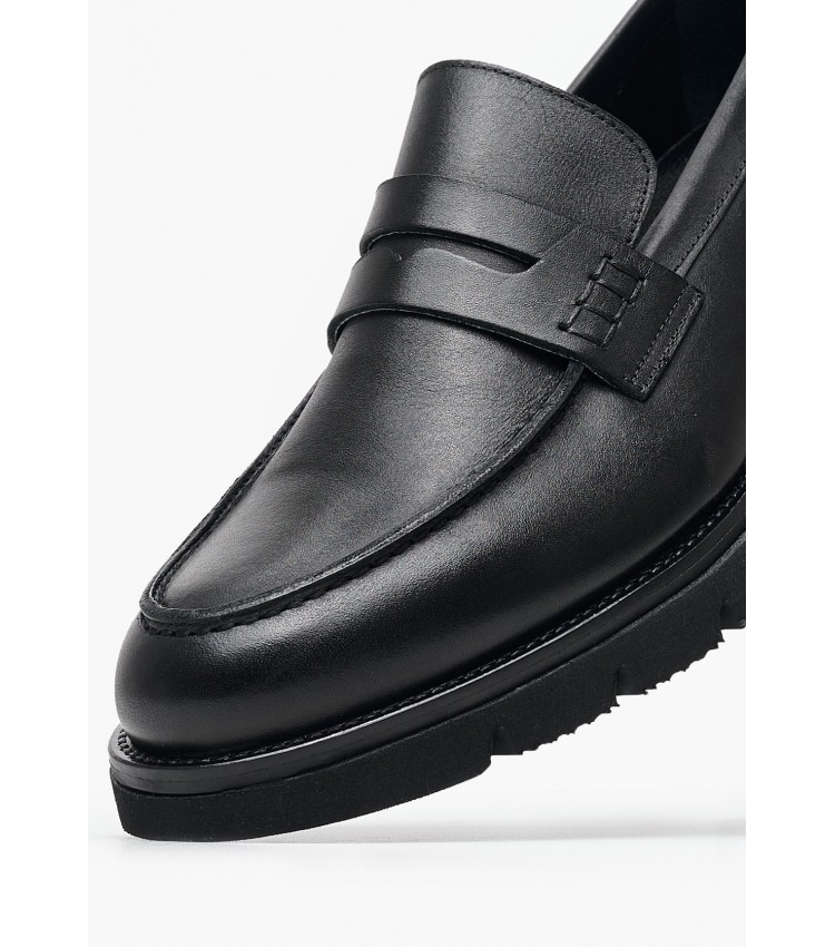 Men Moccasins 50402 Black Leather Vice