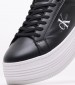 Women Casual Shoes Bold.Flat.Low Black Leather Calvin Klein