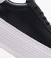 Women Casual Shoes Bold.Flat.Low Black Leather Calvin Klein