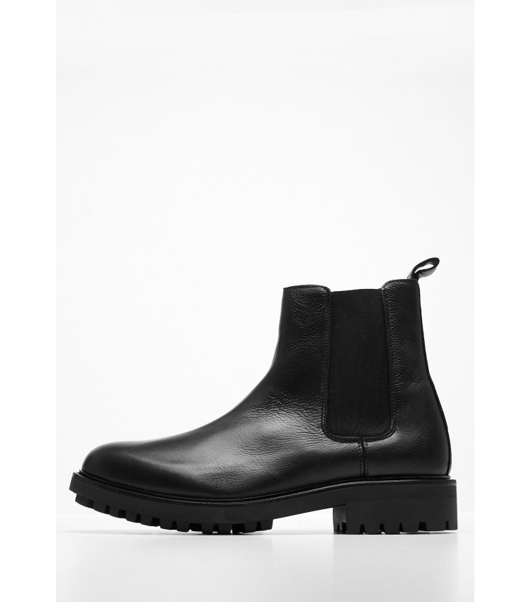 Men Boots Chelsea.Pb Black Leather Calvin Klein