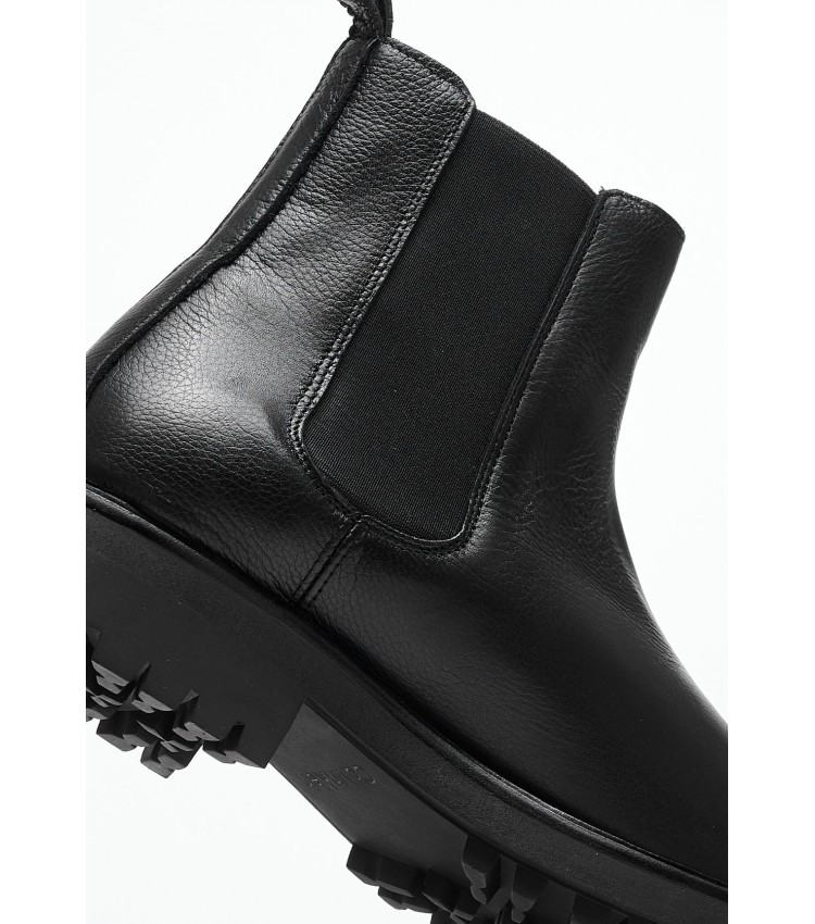 Men Boots Chelsea.Pb Black Leather Calvin Klein