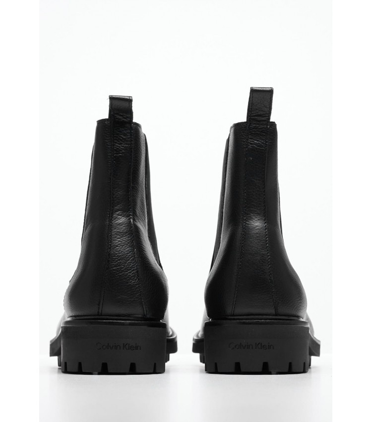 Men Boots Chelsea.Pb Black Leather Calvin Klein