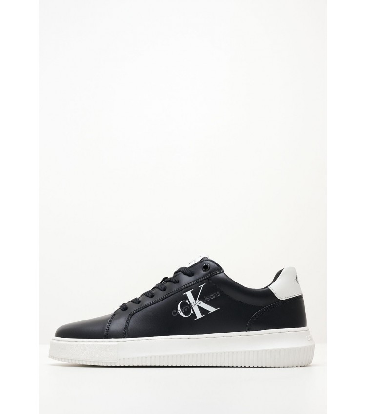 Ανδρικά Παπούτσια Casual Chunky.Cupsole.B Μαύρο Δέρμα Calvin Klein