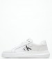 Women Casual Shoes Chunky.Cupsole.Wn White Leather Calvin Klein