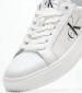 Women Casual Shoes Chunky.Cupsole.Wn White Leather Calvin Klein