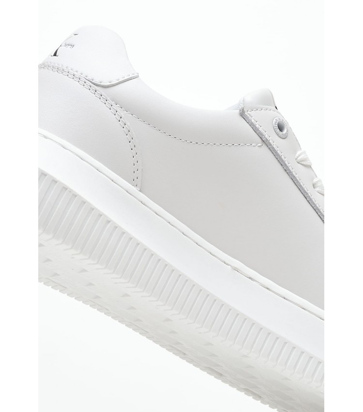 Women Casual Shoes Chunky.Cupsole.Wn White Leather Calvin Klein