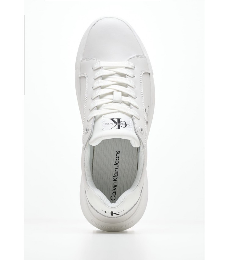 Women Casual Shoes Chunky.Cupsole.Wn White Leather Calvin Klein