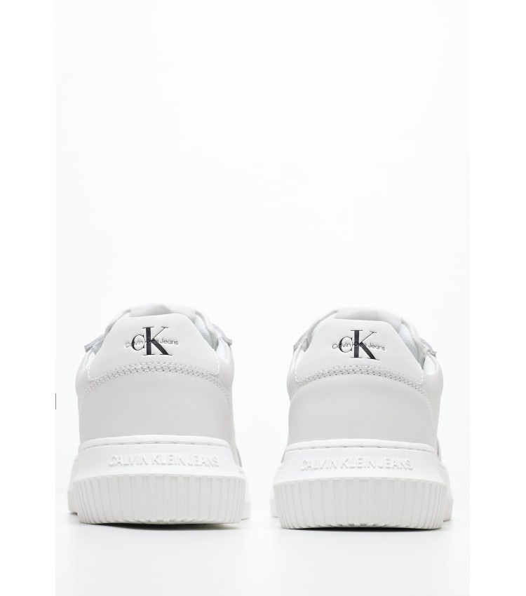 Women Casual Shoes Chunky.Cupsole.Wn White Leather Calvin Klein