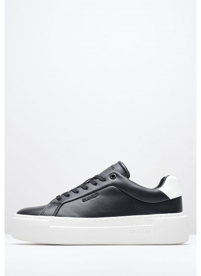 Γυναικεία Παπούτσια Casual Cupsole.Up.B Μαύρο Δέρμα Calvin Klein