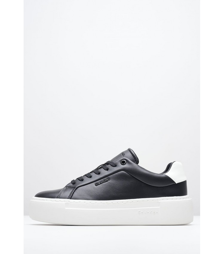 Γυναικεία Παπούτσια Casual Cupsole.Up.B Μαύρο Δέρμα Calvin Klein