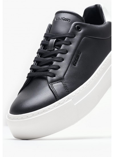 Γυναικεία Παπούτσια Casual Cupsole.Up.B Μαύρο Δέρμα Calvin Klein