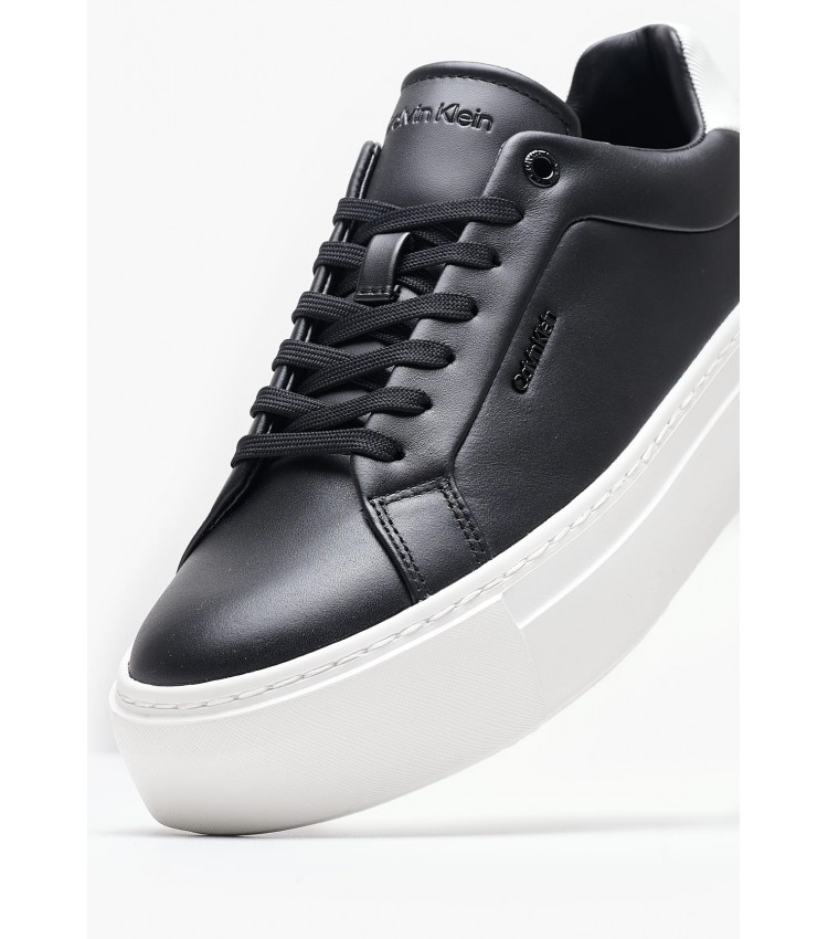 Γυναικεία Παπούτσια Casual Cupsole.Up.B Μαύρο Δέρμα Calvin Klein