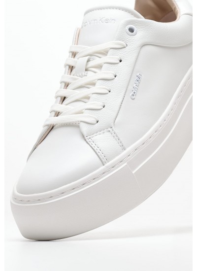 Γυναικεία Παπούτσια Casual Cupsole.Up Άσπρο Δέρμα Calvin Klein