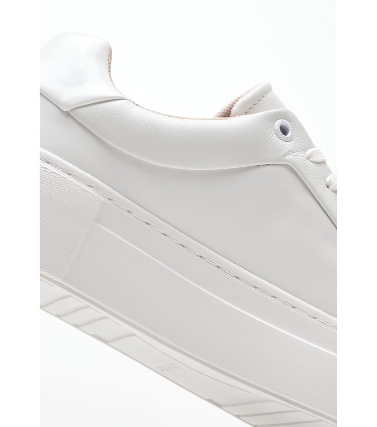 Γυναικεία Παπούτσια Casual Cupsole.Up Άσπρο Δέρμα Calvin Klein