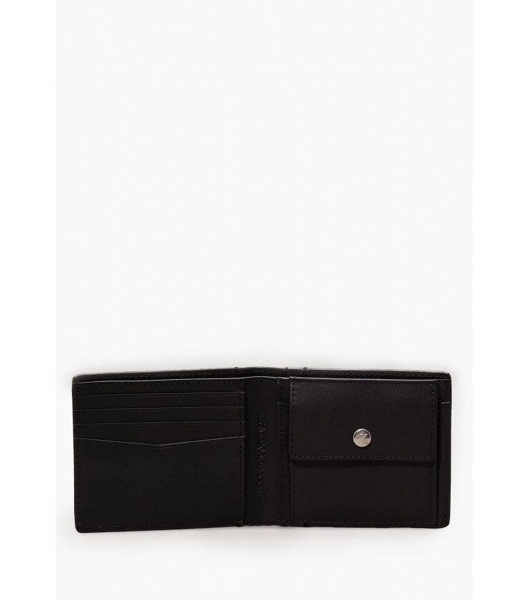 Men Wallets Emboss.Bif Black Leather Calvin Klein