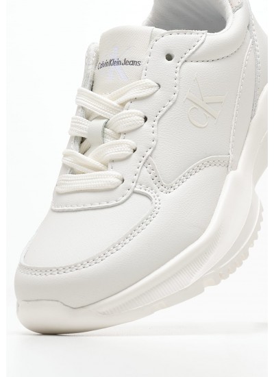 Παιδικά Παπούτσια Casual G.Laceup Μπεζ ECOleather Calvin Klein