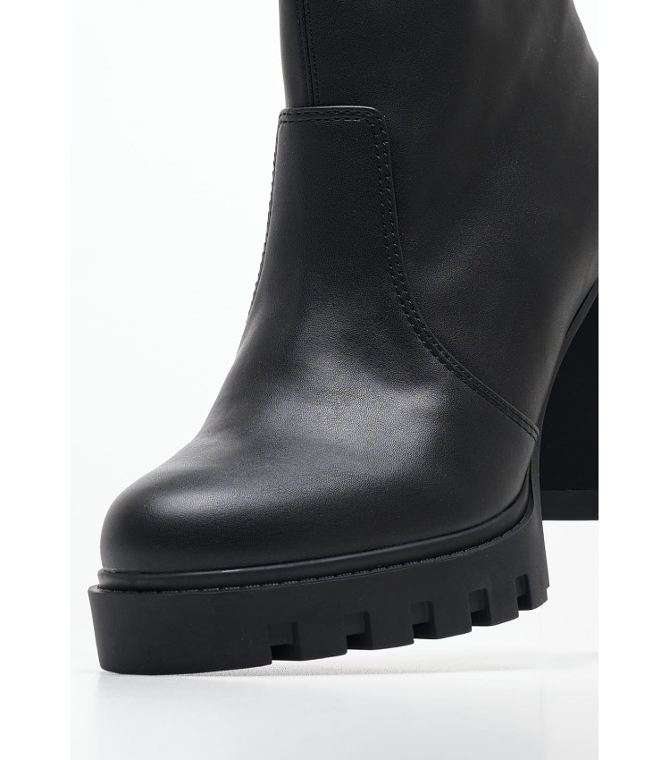 Women Boots Heel.Zip Black ECOleather Calvin Klein