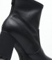 Women Boots Heel.Zip Black ECOleather Calvin Klein