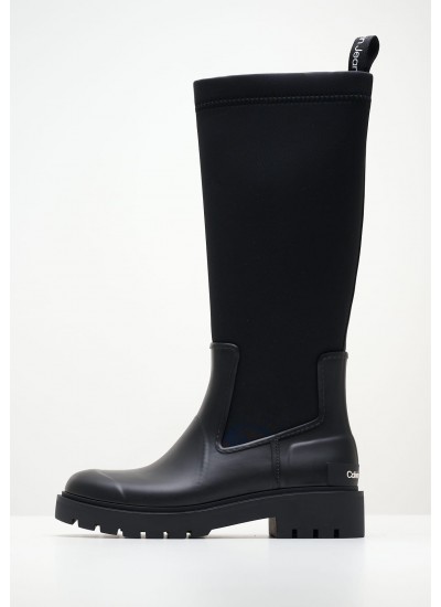 Γυναικείες Μπότες High.Rainboot Μαύρο ECOleather Calvin Klein