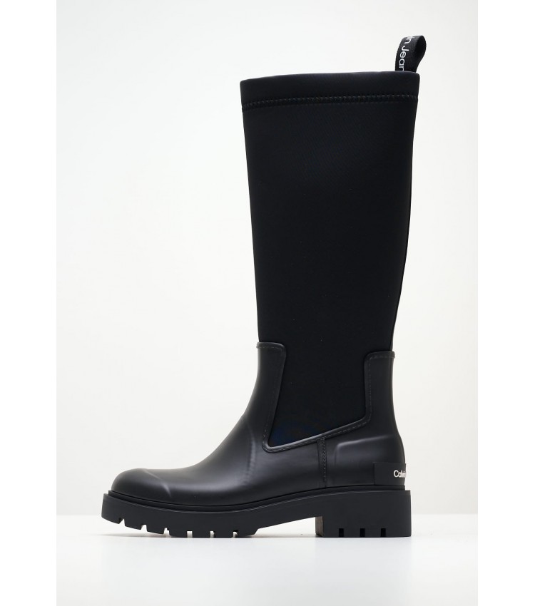 Γυναικείες Μπότες High.Rainboot Μαύρο ECOleather Calvin Klein