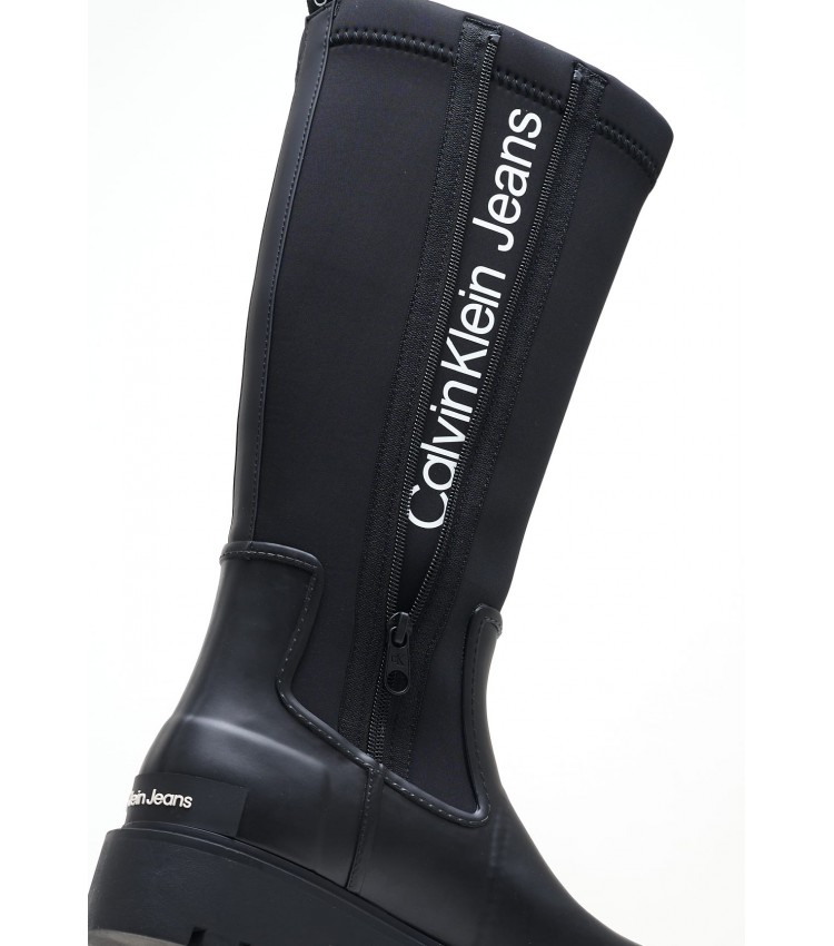 Γυναικείες Μπότες High.Rainboot Μαύρο ECOleather Calvin Klein