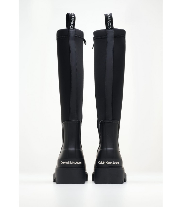 Γυναικείες Μπότες High.Rainboot Μαύρο ECOleather Calvin Klein