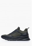 Men Casual Shoes Laceup.Knit Olive Fabric Calvin Klein