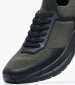 Men Casual Shoes Laceup.Knit Olive Fabric Calvin Klein