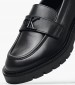 Γυναικεία Μοκασίνια Loafer.Hw Μαύρο Δέρμα Calvin Klein